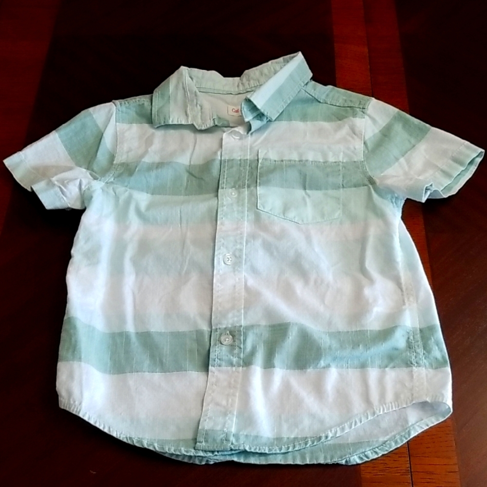 ❣5 for $25 Sale❣ Cat & Jack Green and White Button Down Shirt